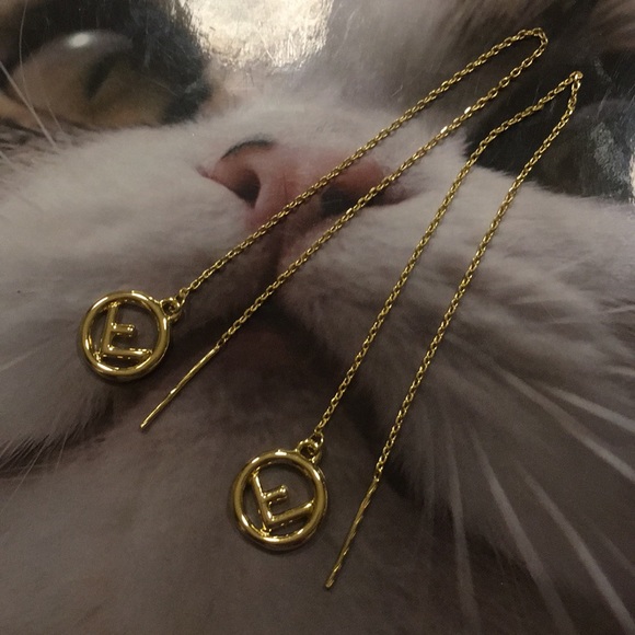 f is fendi earrings gold